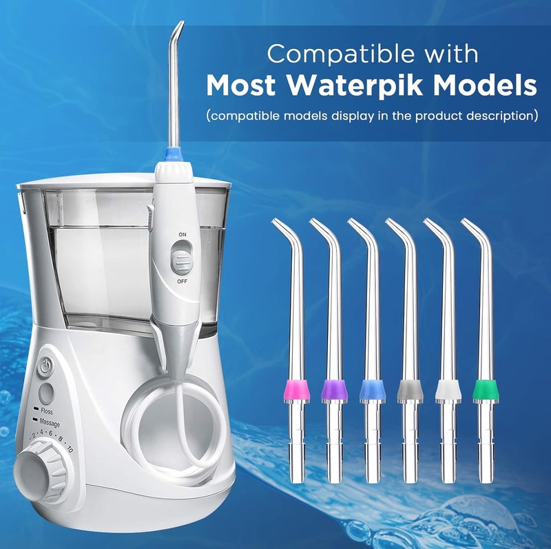 Oralphi for Waterpik Replacement Heads, Replacement Tips for Waterpik Water Flosser, Suitable for Waterpik Accessories Replacement Tips, for JT-100E(6 Classic Jet Tips) - Image 2